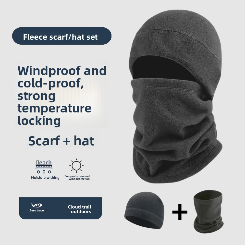 Neck Gaiter Fleece - Topi Fleece Musim Dingin & Gugur