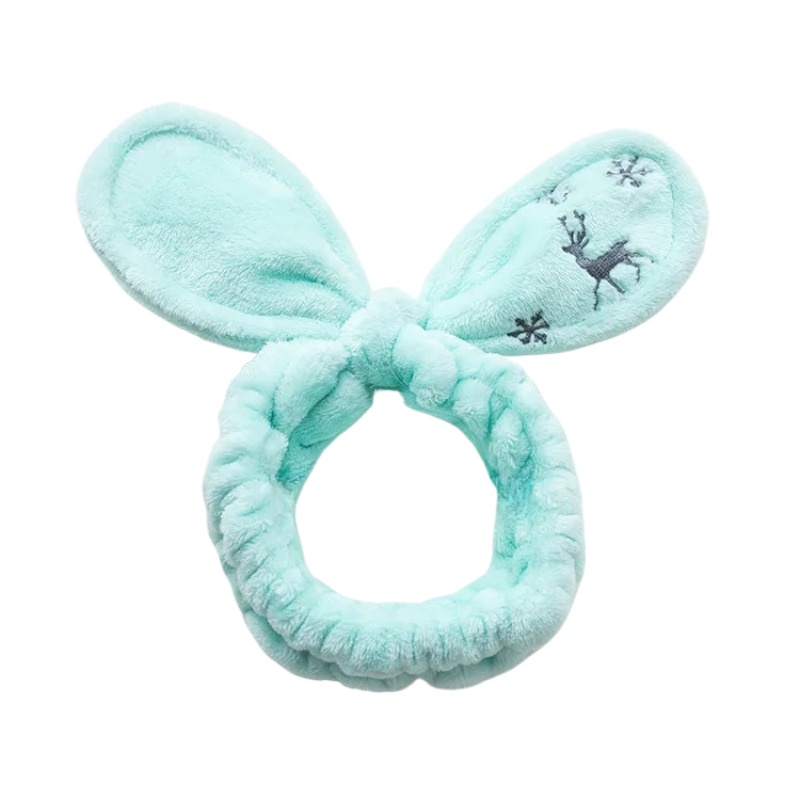Winter Headband Fleece - Headband Natal Retro Lembut Motif Rusa