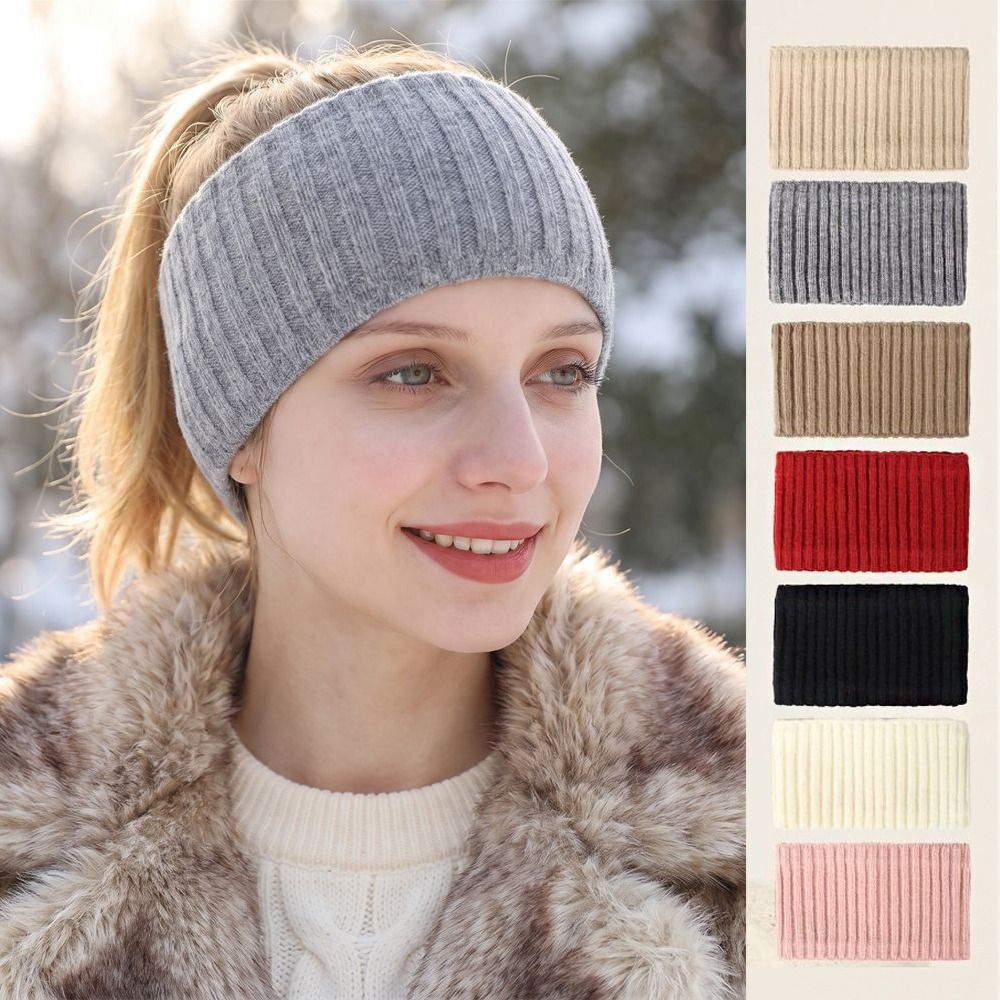 Winter Headband Fleece - Bando Rajut Lucu Penghangat Telinga Berlapis