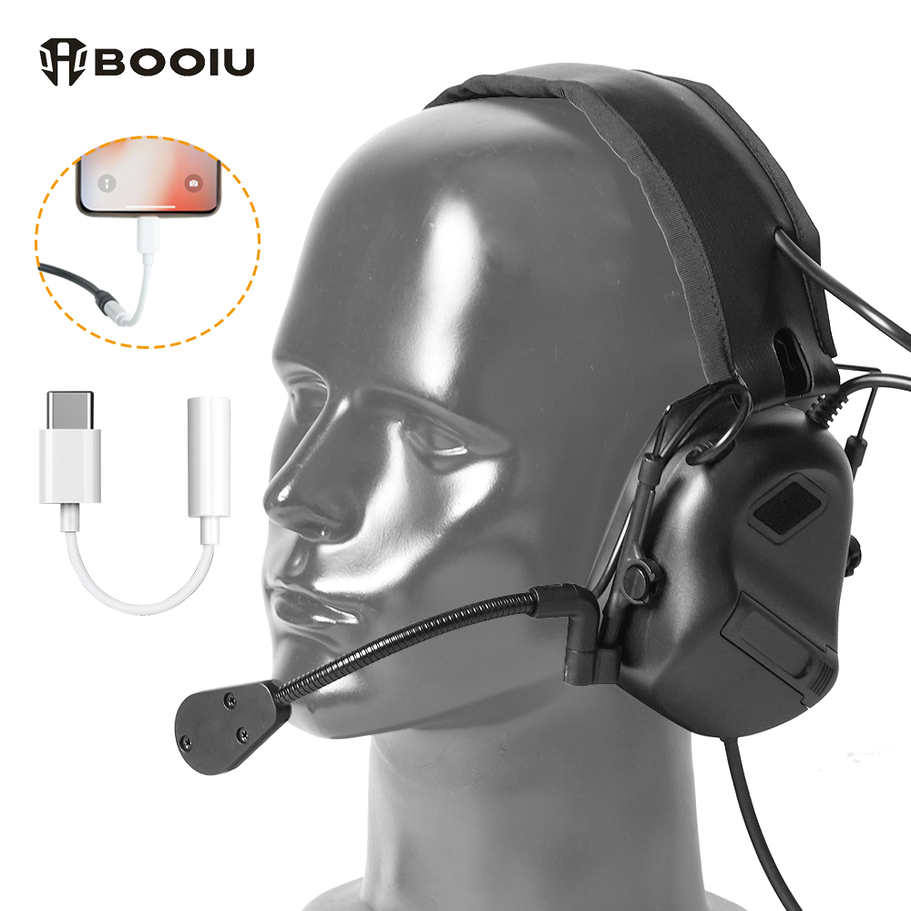 BOOIU Headset Menembak Elektro - Earmuffs Foldable ulasan dan harga