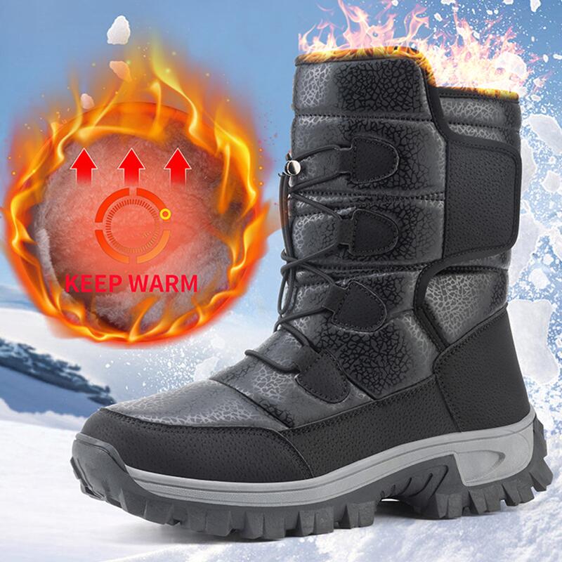 Sepatu Bot Salju Pria Berbulu  - Waterproof Winter Boot ulasan dan harga